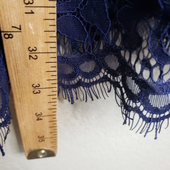 Isaac Mizrahi Live Open Front Lace Duster Kimono 3X Navy Blue - Picture 8 of 8